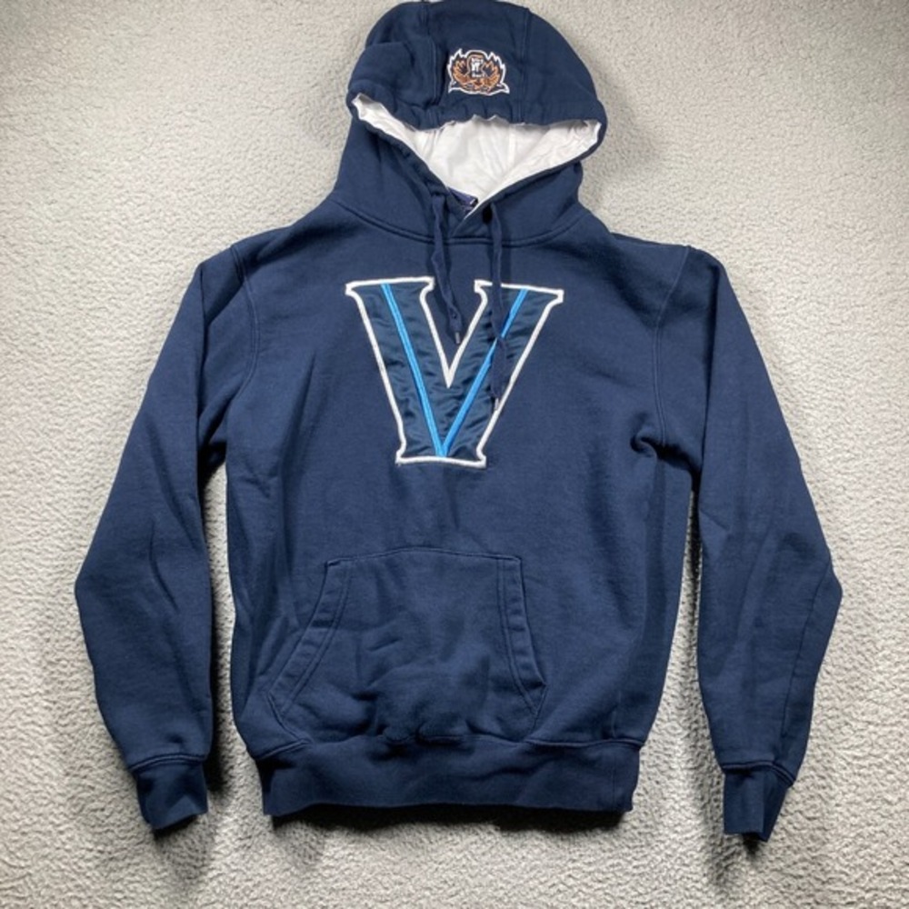 Villanova University Hoodie Adult Small Blue Embroidered Pullover Sweatshirt